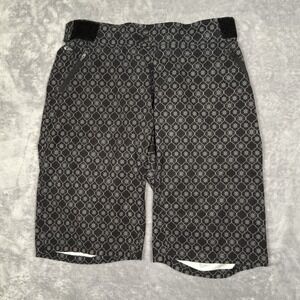 Zoic Shorts Mens L Gray Black Elastic Adjustable Waist Cycling Mountain Biking